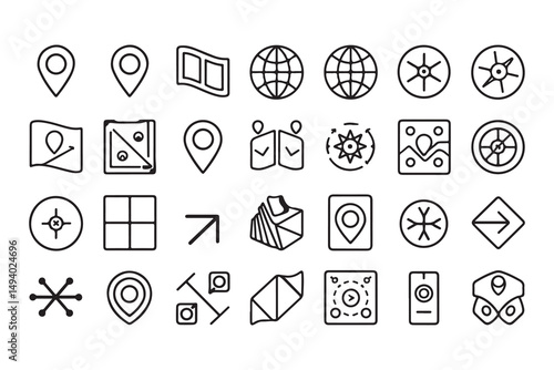 Vector icon set of numbers for web and business design