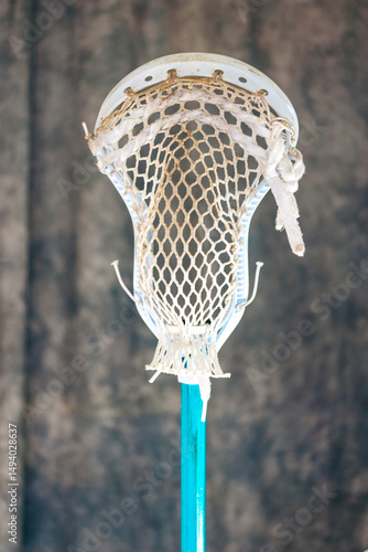 Lacrosse Stick Close-Up: Netting and Shaft in Sharp Focus