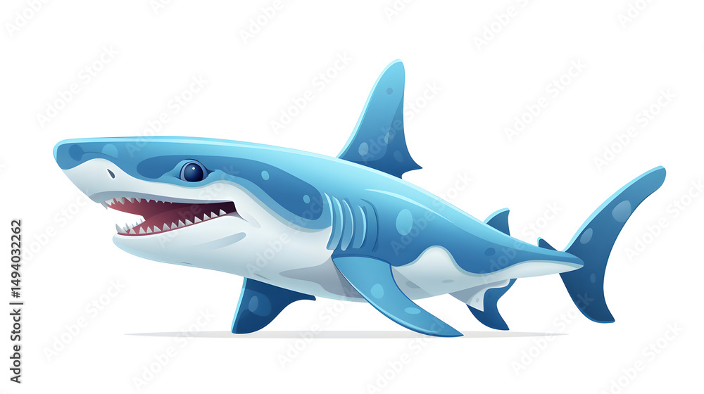 custom made wallpaper toronto digitalDetailed Hammerhead Shark Flat Vector Illustration Clipart for Professional Use