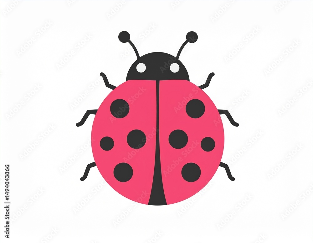 Adorable Ladybug Illustration for Kids’ Nature-Themed Decor Adorable Ladybug Illustration for Kids’ Nature-Themed Decor