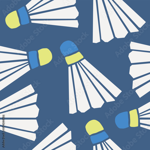 Shuttlecock badminton pattern background vector design