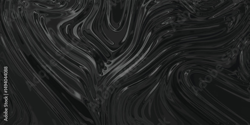 Abstract black swirls and patterns graphic suitable for backgrounds and creative designs with liquid and flowing elements