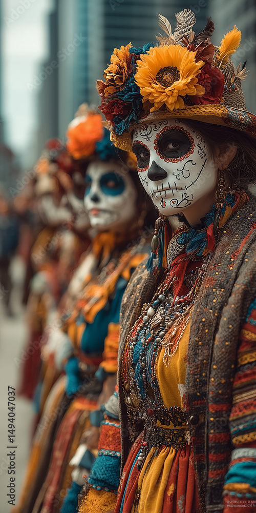 Fototapeta premium Dias de los Muertos Parade