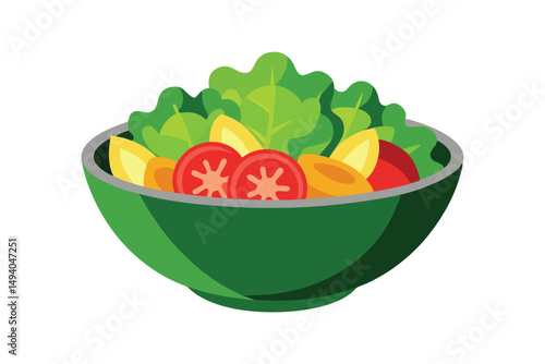 vegetable salad vector illustration on white background