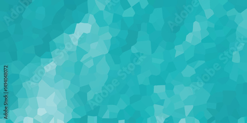 Abstract mosaic pattern in shades of teal and turquoise color blocks background design perfect for creative digital concepts