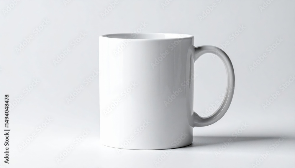 Plain White Mug Against White Background Plain White Mug Against White Background
