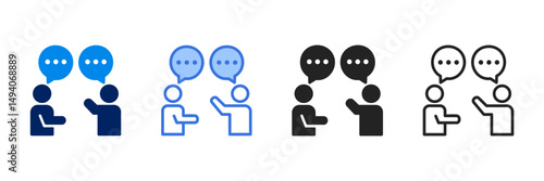 Conversation  Icon Set Different Style Collection 