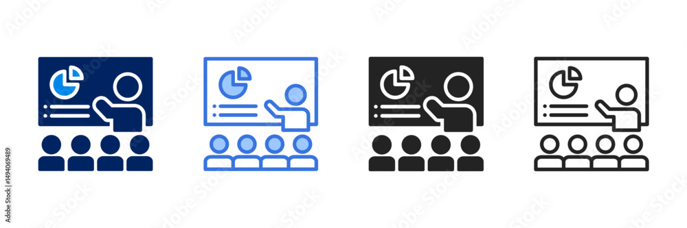 Training Icon Set Different Style Collection Training Icon Set Different Style Collection