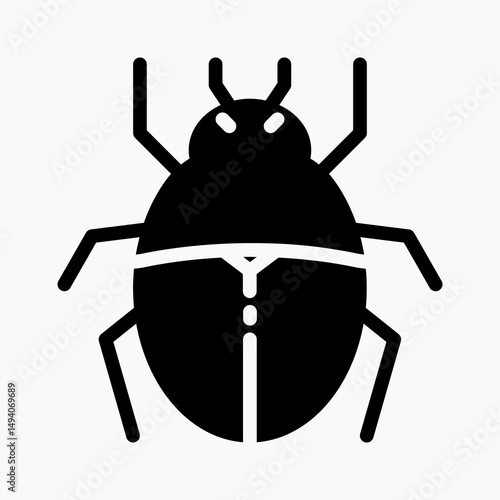 Design Illustration graphic of bedbug icon with glyph style. Suitable for UI, mobile design, web design, etc.