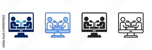 Broadcast  Icon Set Different Style Collection 
