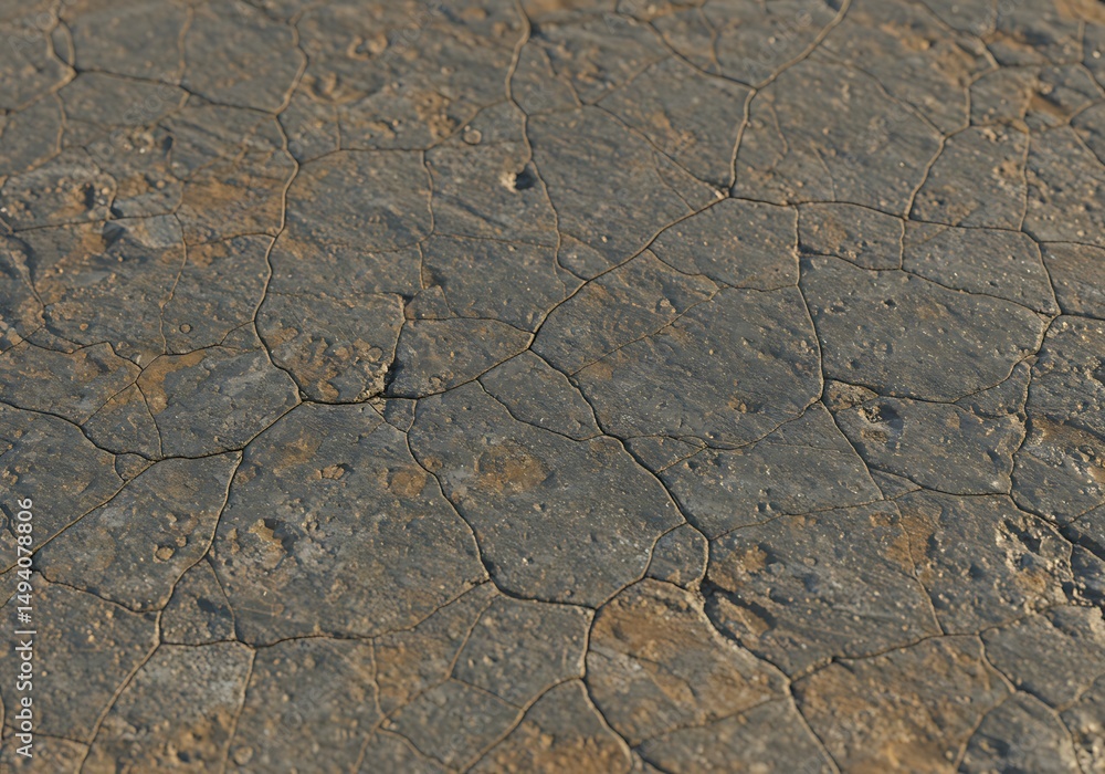 Obraz premium Cracked Earth Texture: Arid, Desolate, and Textured Surface