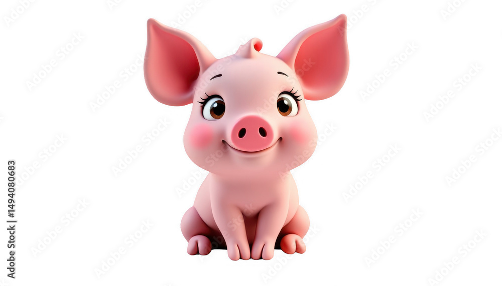 Cute baby pig with big ears Cute baby pig with big ears