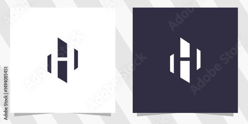 letter h logo design vector