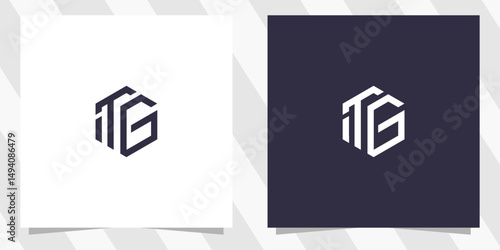 letter tg gt logo design
