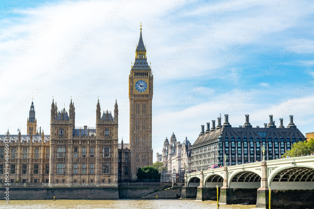 Obraz premium Big Ben and the Palace of Westminster in London
