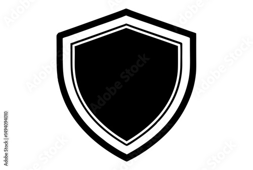 verified shield  silhouette vector