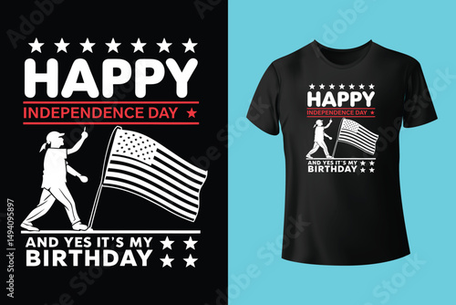T shirt design vector for independence day.