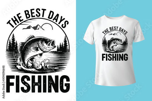 Fishing t shirt design retro and vintage style and t shirt graphic designs for fish man