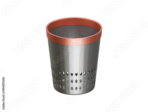 wastepaper basket icon 3d illustration render