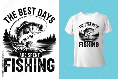 Fishing t shirt design retro and vintage style and t shirt graphic designs for fish man