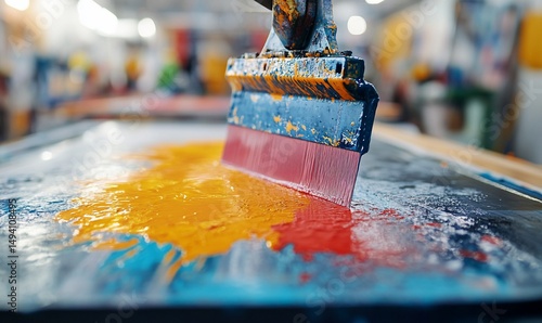 Screen printing process colorful inks