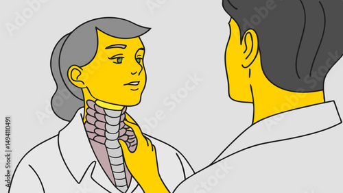 Doctor Examining Patient Throat Medical Checkup