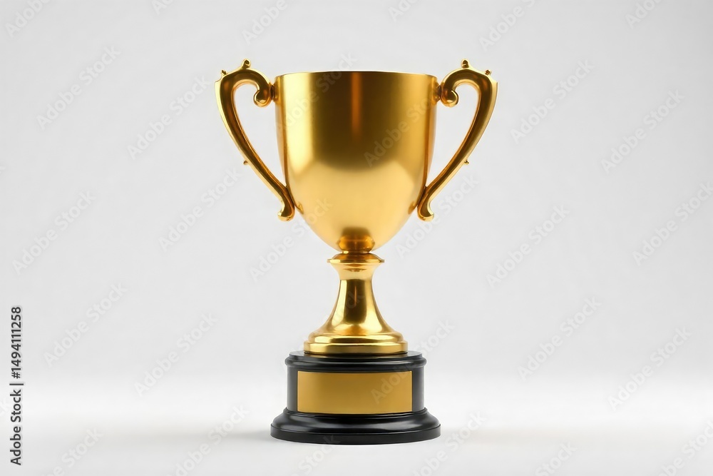 Gold trophy on white background, celebrating victory and success , shiny, celebration, excellent Gold trophy on white background, celebrating victory and success , shiny, celebration, excellent