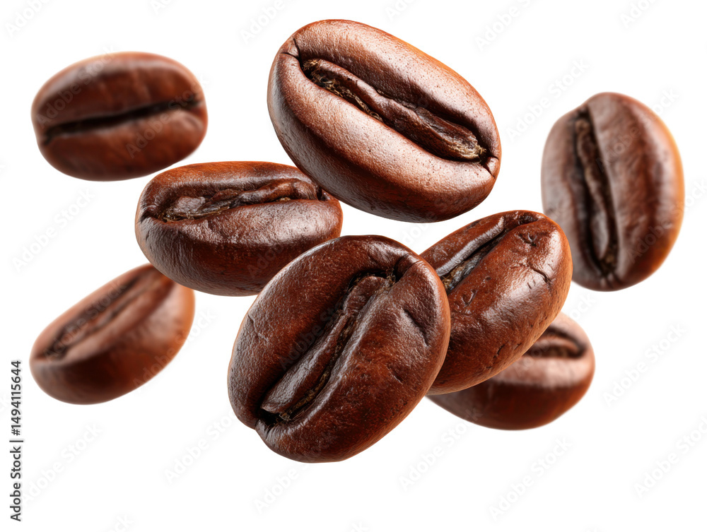Obraz premium coffee beans on white background