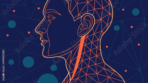 Futuristic Human Neural Network Illustration