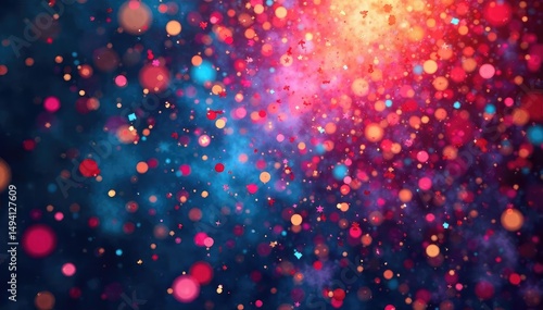 Vibrant confetti explosion, colorful celebration , joyful celebration, holiday