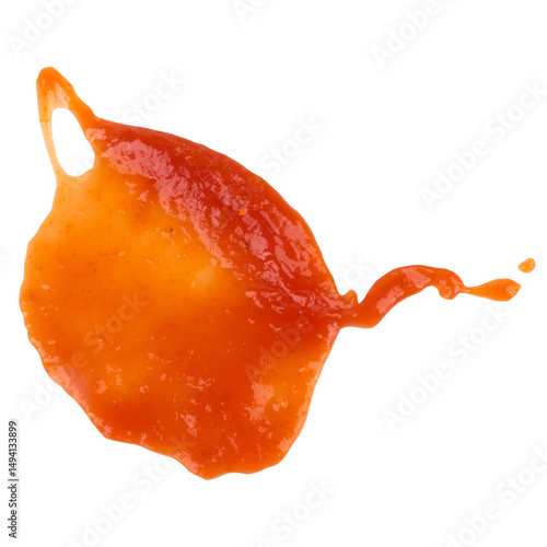 tomato ketchup isolated on white background splash