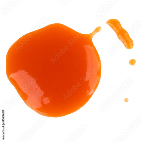 Chili sauce isolated on white background splash