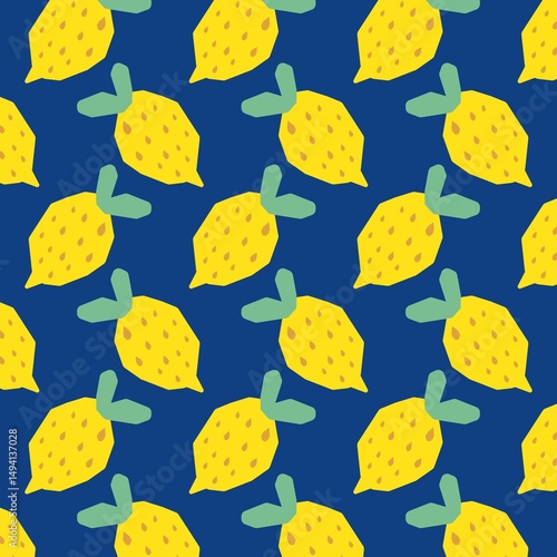 lemon seamless pattern, trendy lemon pattern background
