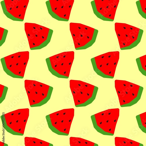 Vector seamless watermelon pattern