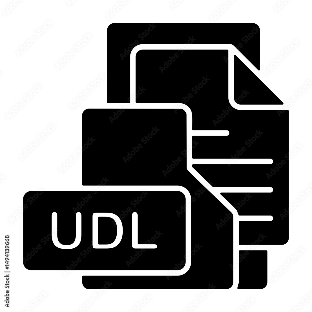 Obraz premium UDL Format Icon