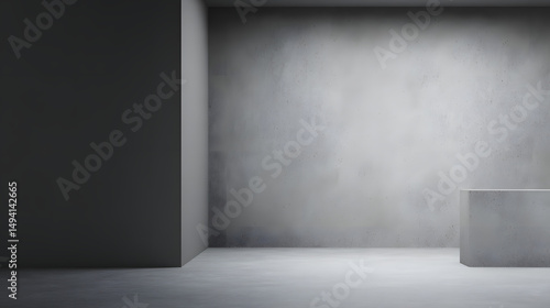 Wallpaper Mural Minimalist grey backdrop with subtle texture, clean and spacious composition. Simplicity and elegance in a neutral setting. Torontodigital.ca