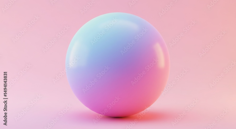 Gradient sphere on pink background for abstract presentation Gradient sphere on pink background for abstract presentation