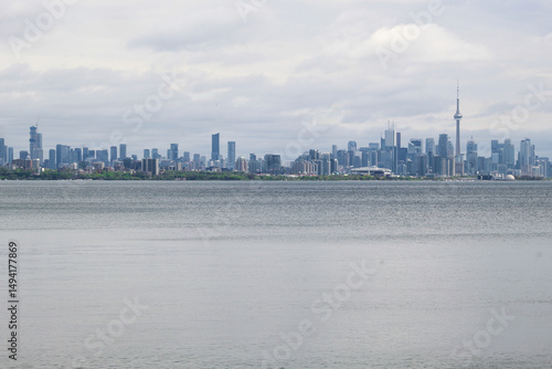 Panorama of Toronto skyline from Humber Bay / Lake Ontario