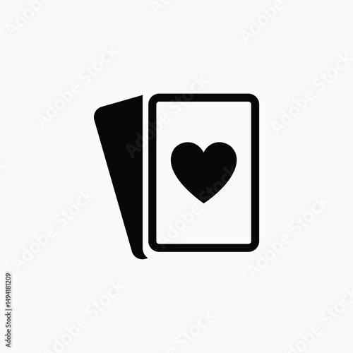 Playing cards symbols vector. Suit icon