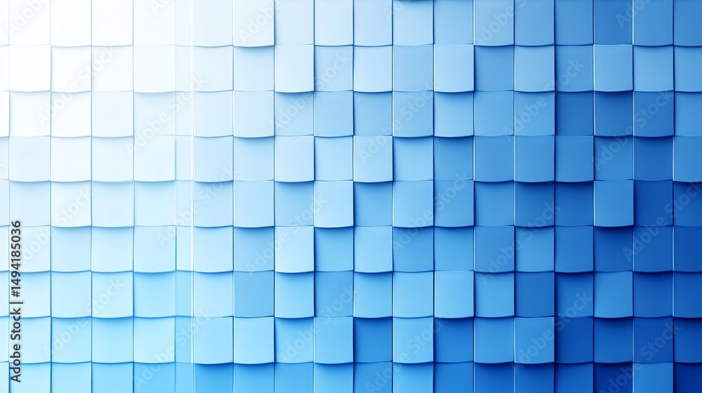 Fototapeta premium Geometric Gradient Blue Background with Light-Dark Squares, Minimalist Texture for Branding and Clean Copy Space