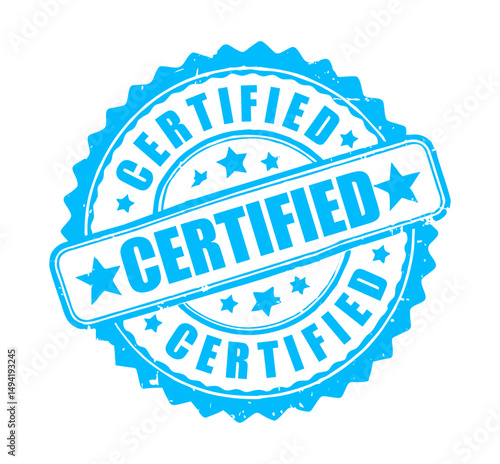 Certified Stamp logo vector design.