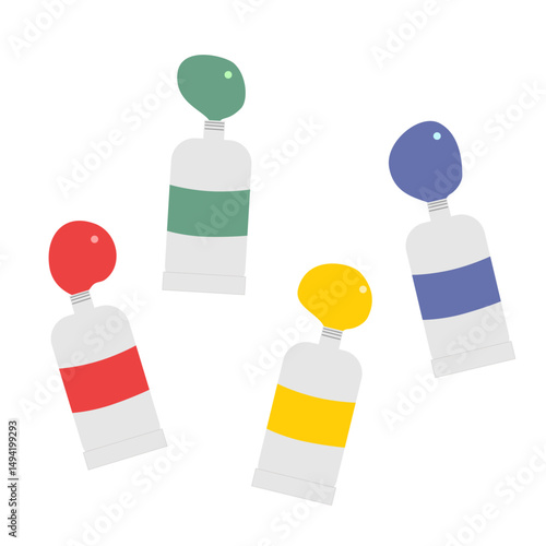 カラフルな絵具のアイコンセット