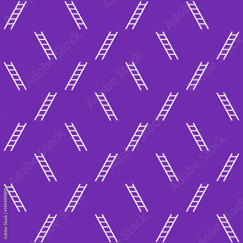 Minimalist Ladder Vector Seamless Pattern
