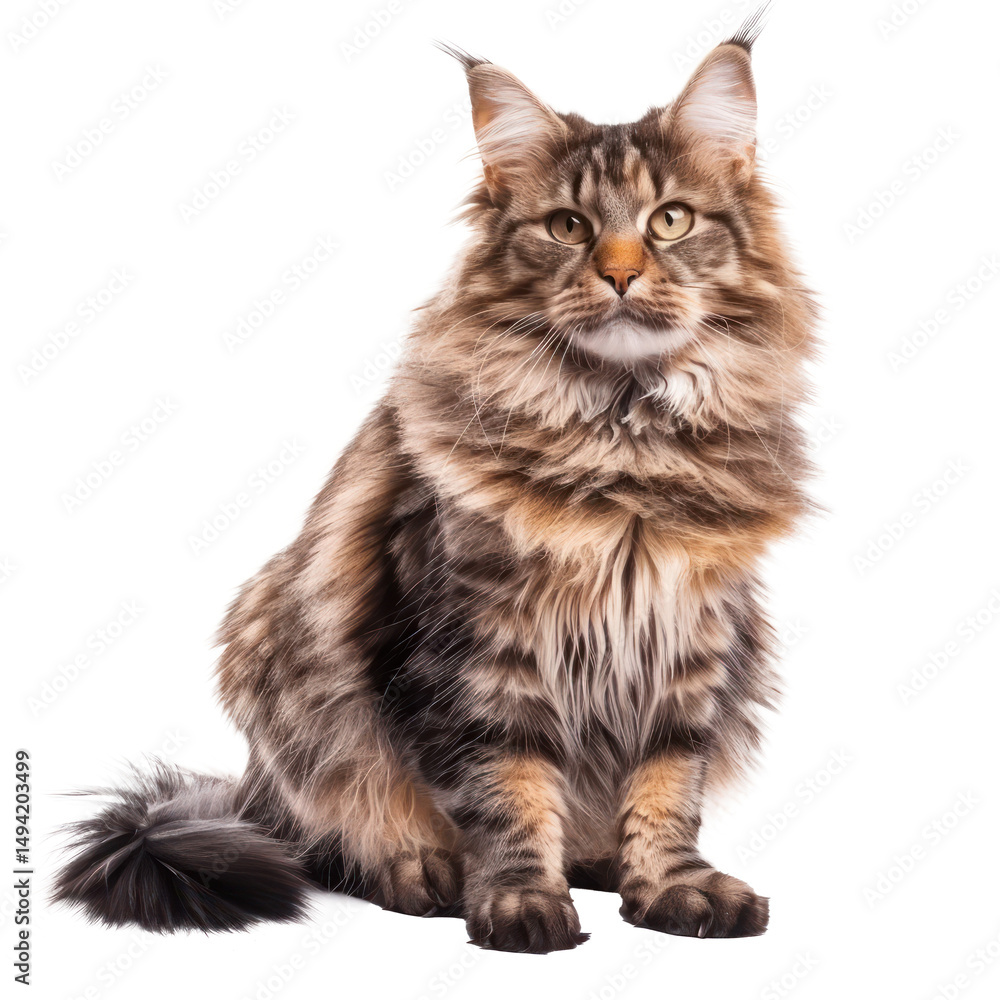 Obraz premium Maine Coons pet full body isolate on white background,