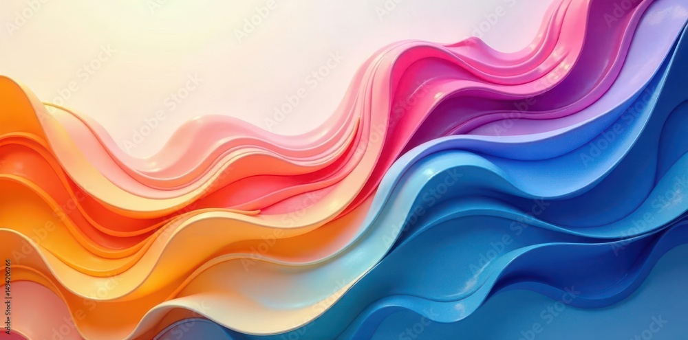 Obraz premium Abstract colorful liquid motion, summery gradients , ocean, sea