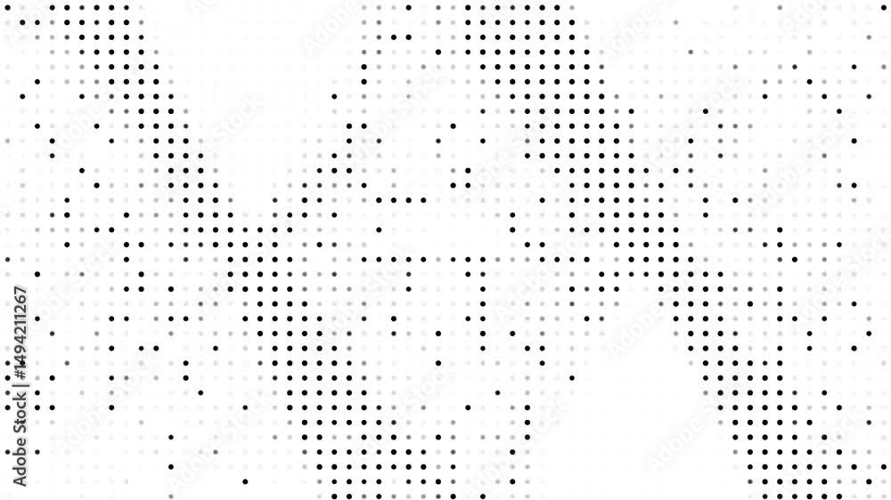 halftone dots and grid animated texture loop animation abstract background