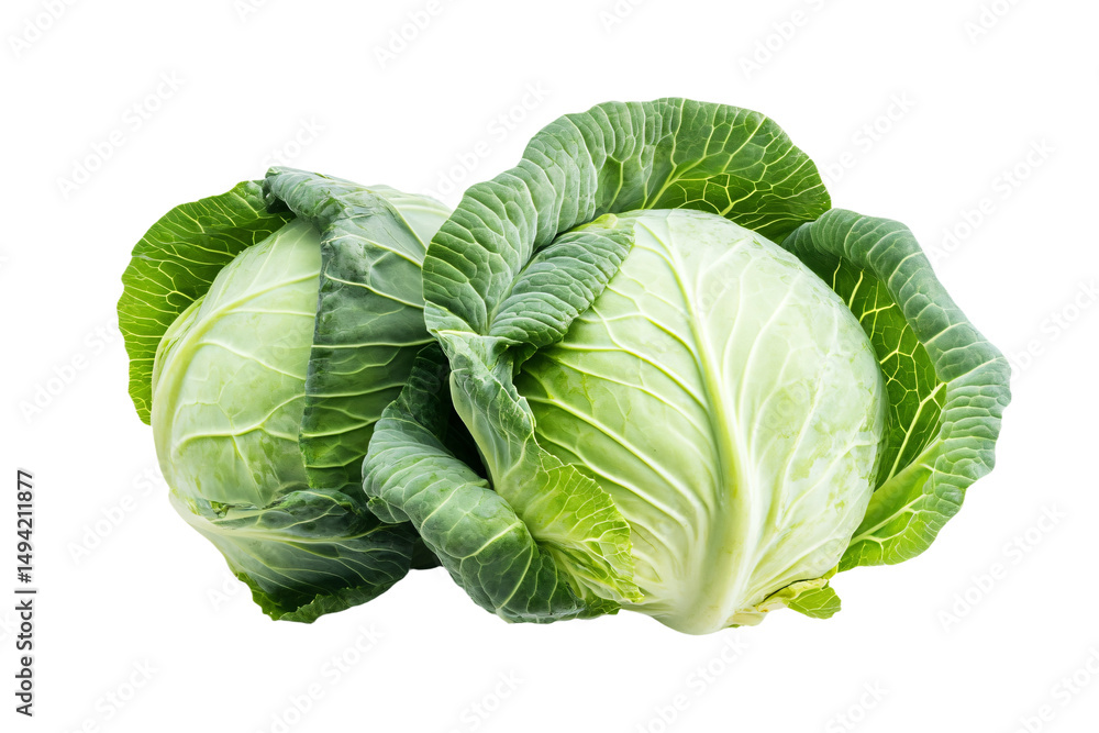 Obraz premium a couple of cabbages sitting next to each other