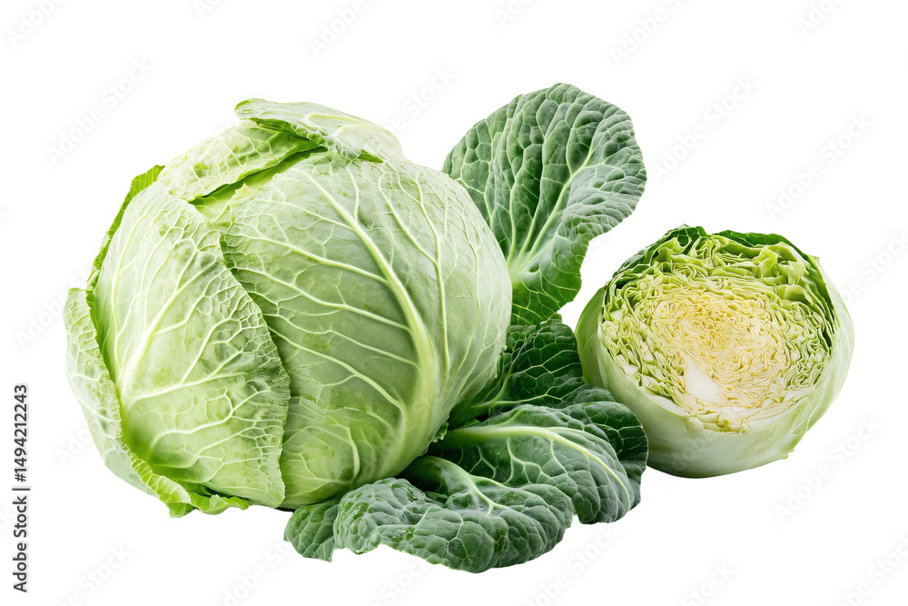 Fototapeta premium a cabbage and a half of a cabbage