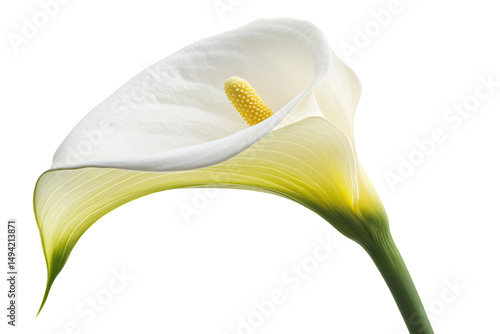 a white flower with a yellow center