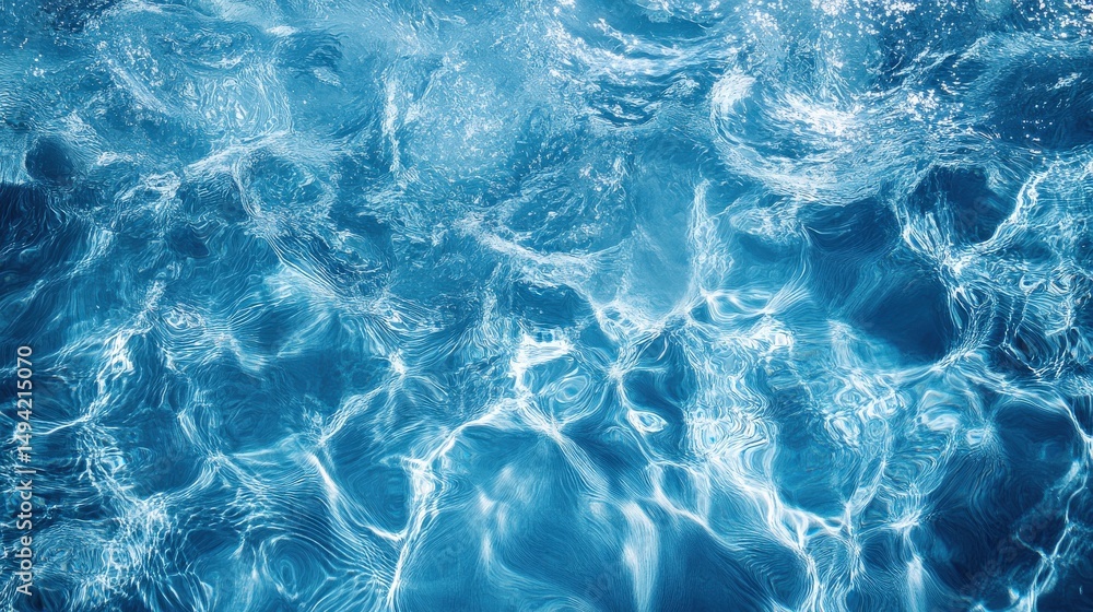 Fototapeta premium Rippled Glass Texture with Diffused Light Rays on White Background